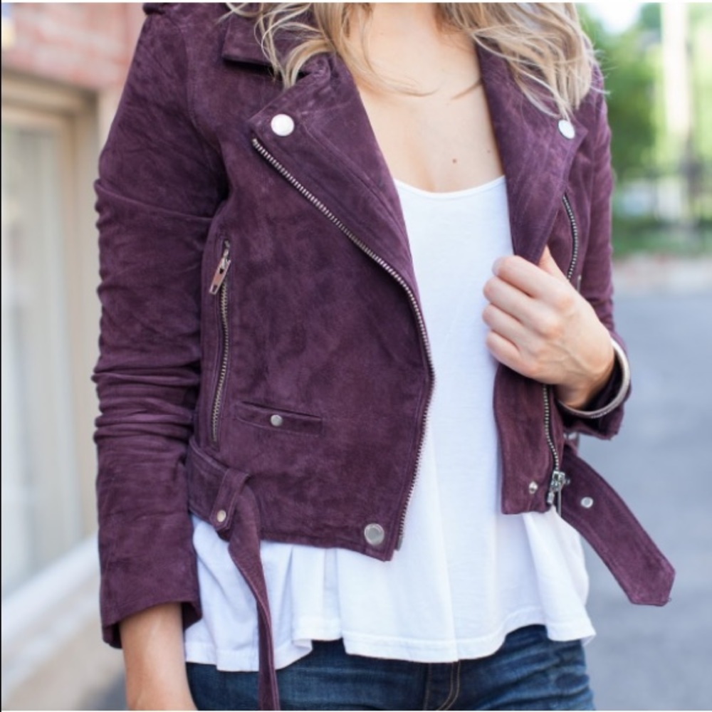 Blanknyc Purple Plum Suede Moto Jacket XS